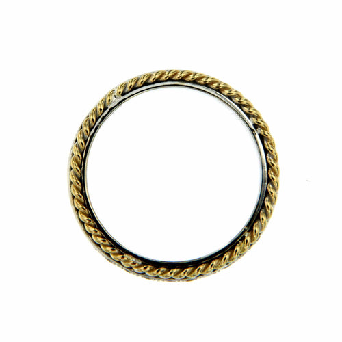Bague 51 Bague motif corde en or 18k et diamants 58 Facettes