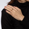 Bague 49 Bague alliance éternité vintage en or jaune 18 carats et onyx noir 58 Facettes G13207