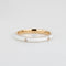 Bague 53 Bague anneau empilable en or jaune 14k, émail blanc et diamants 58 Facettes G13157