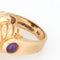 Bague Bague dôme vintage en or jaune 14k et améthystes 58 Facettes G14205