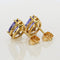 Boucles d'oreilles Boucles d'oreilles en or jaune 18 ct, tanzanites GFCO et diamants 58 Facettes E0033