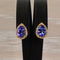 Boucles d'oreilles Boucles d'oreilles en or jaune 18 ct, tanzanites GFCO et diamants 58 Facettes E0033