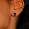 Boucles d'oreilles Boucles d'oreilles en or jaune 14 ct, tanzanites GFCO et diamants 58 Facettes E0035