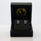 Boucles d'oreilles Boucles d'oreilles en or jaune 14 ct, tanzanites GFCO et diamants 58 Facettes E0035