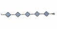Bracelet Van Cleef & Arpels Vintage Alhambra - Bracelet 5 motifs en or blanc et calcédoine 58 Facettes 2684