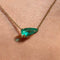 Collier Collier en or jaune 18K et émeraude poire 58 Facettes GPD1022YG