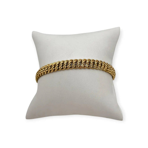 Bracelet Bracelet maille américaine en or jaune 750 58 Facettes 330096435