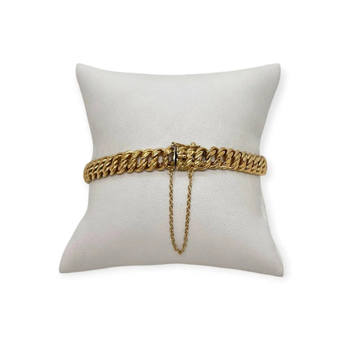 Bracelet Bracelet maille américaine en or jaune 750 58 Facettes 330096435