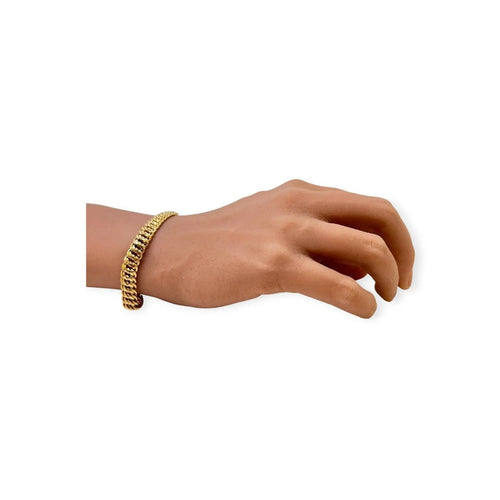 Bracelet Bracelet maille américaine en or jaune 750 58 Facettes 330096435