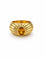 Bague 49 Bague jonc godronnée en or jaune 18 carats et saphir jaune 58 Facettes 90998-ac13140