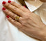 Bague 49 Bague jonc godronnée en or jaune 18 carats et saphir jaune 58 Facettes 90998-ac13140