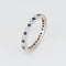 Bague 48 Bague alliance éternité diamants et saphirs en or blanc 14k 58 Facettes G12720