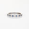 Bague 48 Bague alliance éternité diamants et saphirs en or blanc 14k 58 Facettes G12720