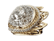 57 Bague ancienne 1950 en or jaune, platine et diamants 58 Facettes Bague 2