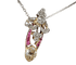 Art Nouveau - Pendentif en or jaune, argent, diamants et rubis 58 Facettes Bague 4