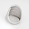 Bague 56 Bague bandeau extra large en or blanc 14 carats et diamants 2,80 ct 58 Facettes G14177