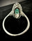 Bague 58 Belle Époque - Bague navette en platine, émeraude et diamants 58 Facettes Bague 6