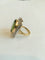 Bague 54 Bague cocktail en or jaune et blanc, péridot et diamants 58 Facettes 01374