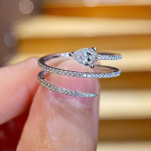 Bague 53 AITCHES Teide - Bague en or blanc et diamants 58 Facettes GBR1063WG