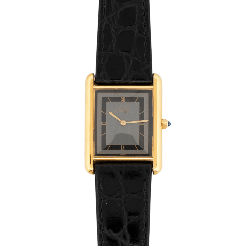 Cartier Tank Must - Montre LM en vermeil, cadran gris 58 Facettes 553