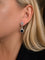 Boucles d'oreilles Boucles d'oreilles en platine avec saphirs cabochons et diamants 58 Facettes 50476