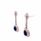 Boucles d'oreilles Boucles d'oreilles en platine avec saphirs cabochons et diamants 58 Facettes 50476