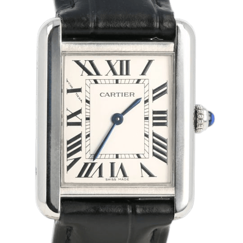 Cartier Tank Solo - Quarzuhr mit Lederarmband 
