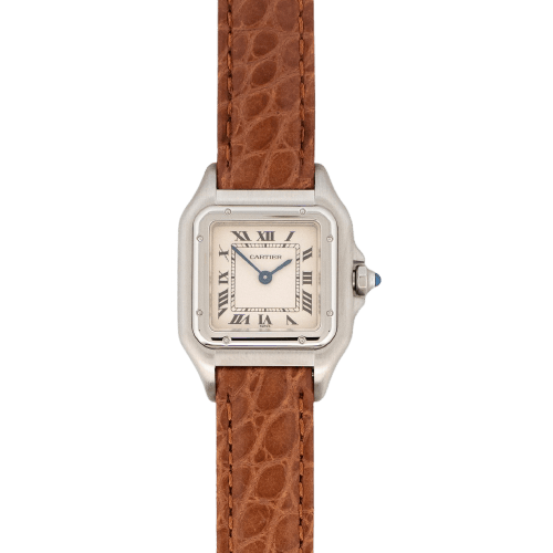 Cartier Panthère - Reloj SM de acero esfera marfil romana 