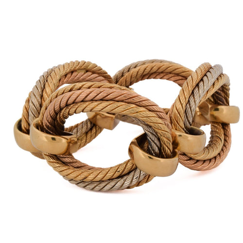 Bracelet Weingrill - Bracelet en or jaune, rose et blanc 18 ct 58 Facettes BR138 '(051619)