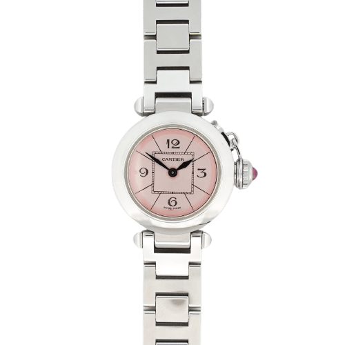 Montre Cartier Pasha - Montre SM en acier cadran rose arabe 58 Facettes 544