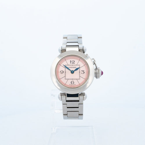 Montre Cartier Pasha - Montre SM en acier cadran rose arabe 58 Facettes 544