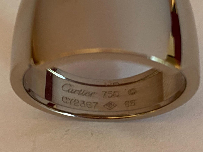 Bague 66 Cartier Santos Dumont - Bague homme en or blanc 58 Facettes AZ-PG-261235