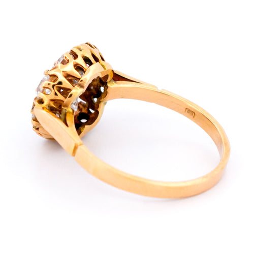Bague 56 Bague cluster ancienne en or 14k et diamants 58 Facettes D39F64A5246947F991169FA5FE4AB769