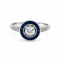 Bague 53 Bird's Eye - Bague en platine avec diamant et saphirs 58 Facettes 50477