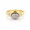 Bague 55 Bague portugaise en or jaune et blanc avec diamants 58 Facettes 50478
