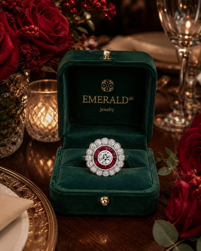 Bague 53 Scarlet Passion - Bague vintage en platine, diamants et rubis 58 Facettes 50479