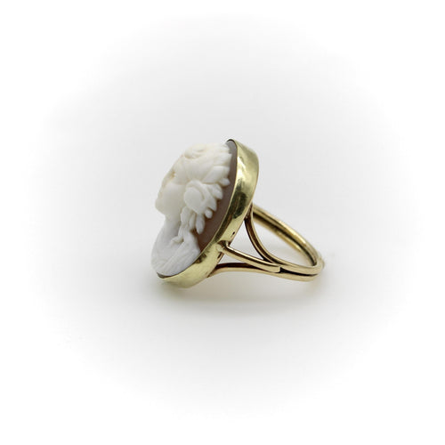 Bague 61 Bague victorienne camée en or jaune 14K 58 Facettes 11163