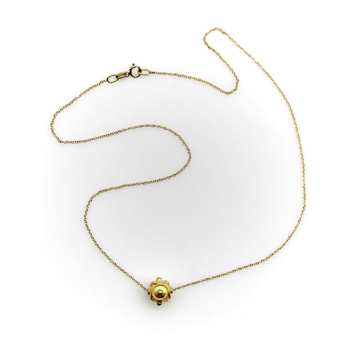 Necklace Etruscan pearl necklace in 21K gold and 14K gold chain 58 Facettes 11162