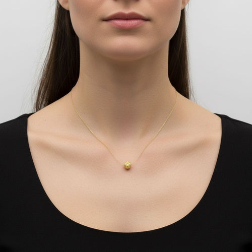 Necklace Etruscan pearl necklace in 21K gold and 14K gold chain 58 Facettes 11162
