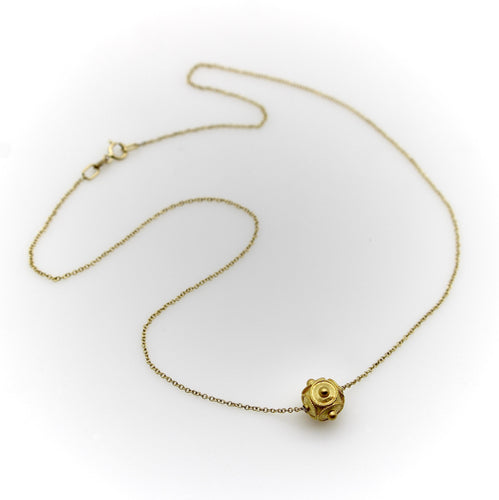 Necklace Etruscan pearl necklace in 21K gold and 14K gold chain 58 Facettes 11162
