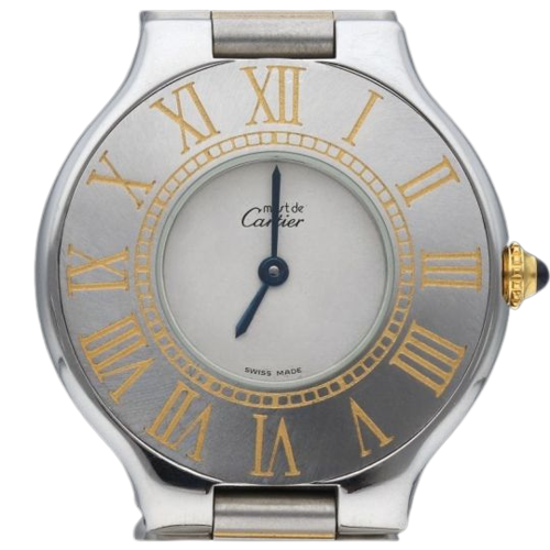 Cartier Must 21 - Yellow gold and steel watch 