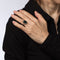 Bague Bague Art déco en or blanc 14 carats et héliotrope, taille 3 3/4 58 Facettes G6897