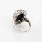 Bague Bague Art déco en or blanc 14 carats et héliotrope, taille 3 3/4 58 Facettes G6897