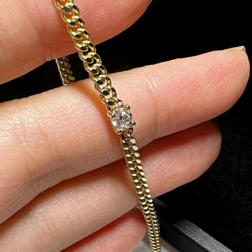 Bracelet Cuban City - Bracelet Cuban Link en or 18K et diamant 58 Facettes GBT1333YG