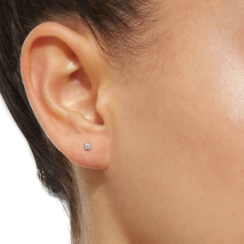 Bague Embrace - Boucles d'oreilles solitaires en or blanc et diamants 58 Facettes GER1008WG