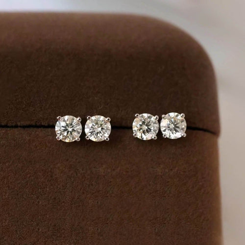 Bague Embrace - Boucles d'oreilles solitaires en or blanc et diamants 58 Facettes GER1008WG