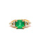 Bague 55 Bague en or jaune avec émeraude colombienne et diamants 58 Facettes 50481