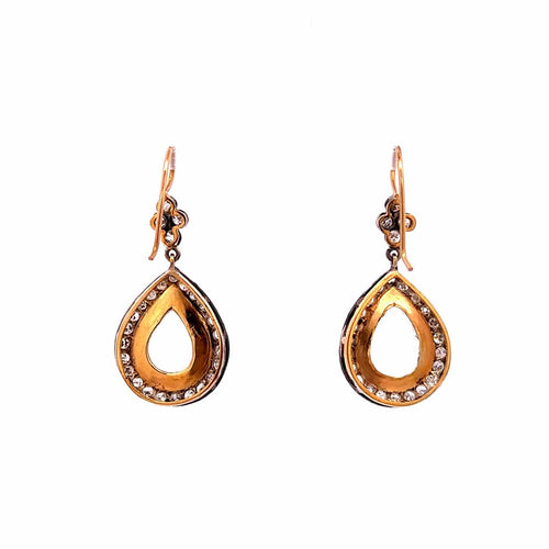 Boucles d'oreilles Boucles d'oreilles en or jaune, argent, aigue-marine et diamants 58 Facettes 50482