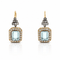 Boucles d'oreilles Boucles d'oreilles vintage en or, argent, aigues-marines et diamants 58 Facettes 50483