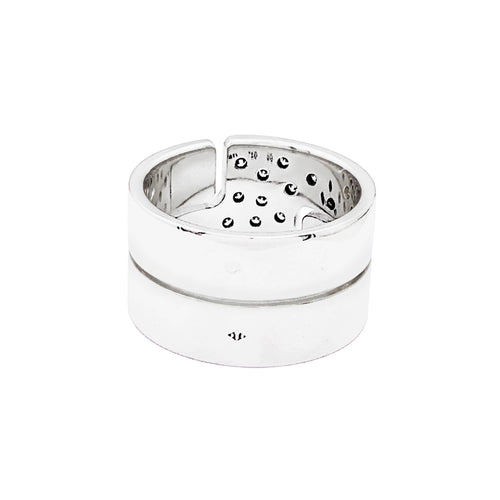 Bague 55 Dinh Van Seventies - Bague en or blanc et diamants 58 Facettes 35875